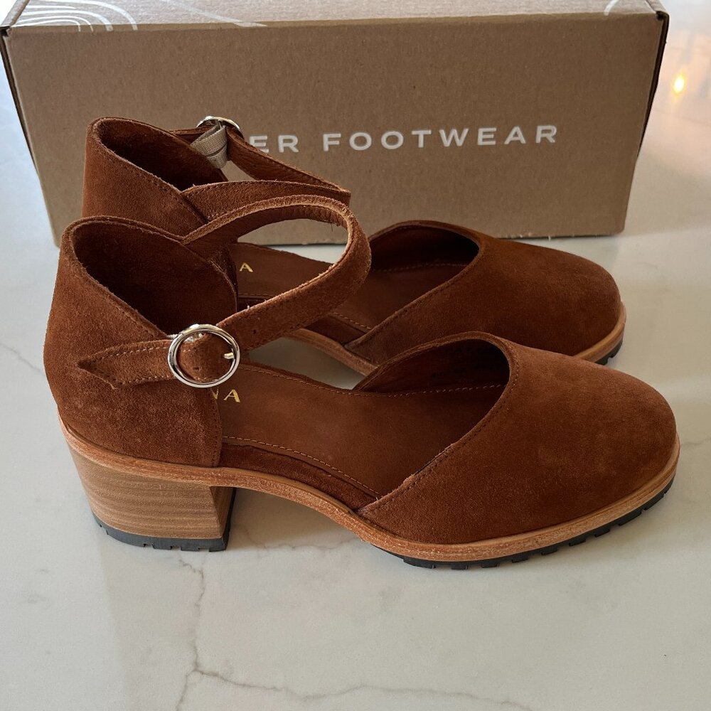 Patina Heeled Mary Janes - Toffee - Size 7